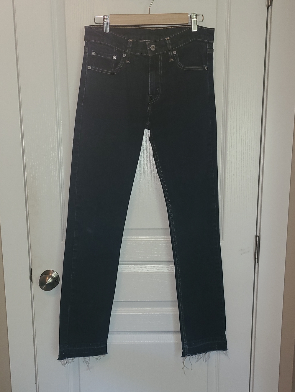 Levi's 511 Dark Blue Slim Jeans with Raw Hem 30x32